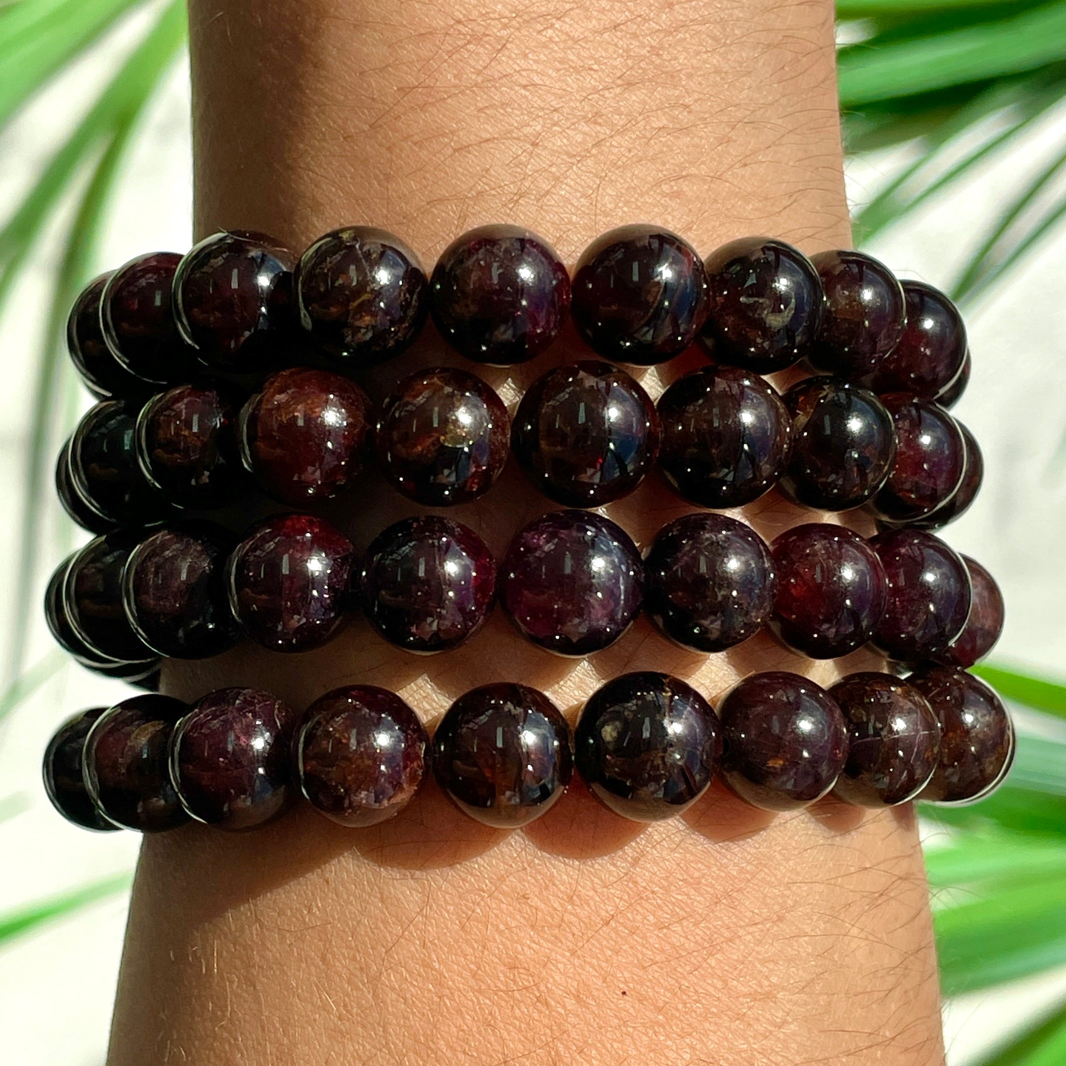 Garnet Beads Bracelet - 8mm Garnet Beads Bracelet - 8mm